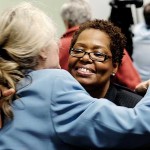 Permalink to A call to declassify key portion of 9/11 report Veronica Carver, center, hugs Alice Hoagland, both of whom lost a family member in the September 2001 terrorist attacks, after a press conference on U.S. House bill H.R. 428 in the Cannon House Office Building on March 12, 2014 in Washington, DC. (Photo by T.J. Kirkpatrick/Getty Images)