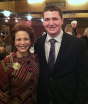 Thomas Kelly was joined by OBEN Superintendent of Schools, Dr. Phyllis Harrington when accepting his scholarship. OBSD