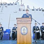 Permalink to USS New York Holds Change of Command Capt. Jon C. Kreitz, outgoing commanding officer amphibious transport dock ship USS New York (LPD 21) gives welcome remarks during change of command ceremony aboard New York. Photo by MC2 Cyrus Roson