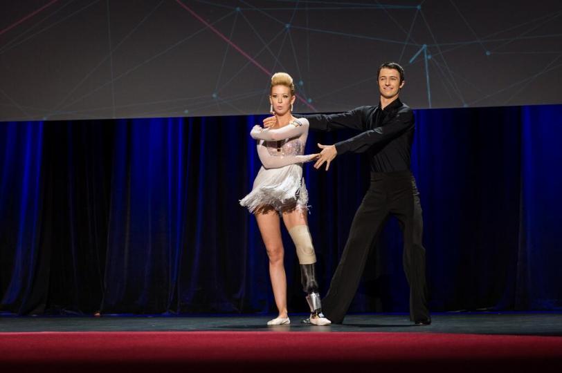 Adrianne Haslet-Davis dances again for the first time since she lost a leg in the Boston Marathon attack. (Twitter/TED)