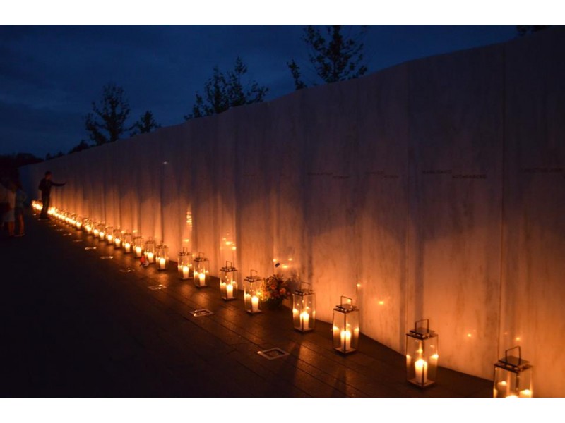 Candles at the Flight 93 National Memorial on September 11, 2014. Photo courtesy of the Flight 93 National Memorial
