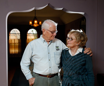 Don and Sally Ferrell pictured in their daughter's, Susie Ferrell's, home. Photo by Sarah Phipps