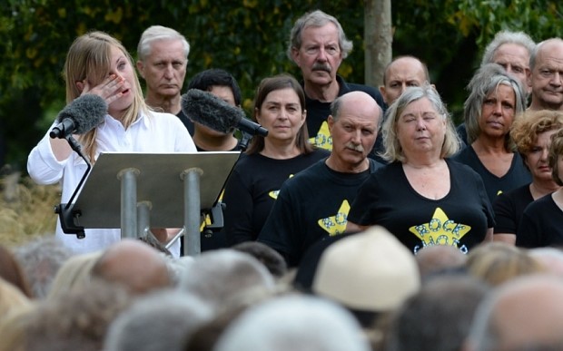 Emma Craig speaks at the 7/7 memorial service (Photo: AFP/Getty Images)