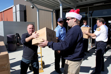 A group of FDNY firefighters is once again traveling to Jackson County to distribute toys to needy children...File Photo/Gulflive.com 