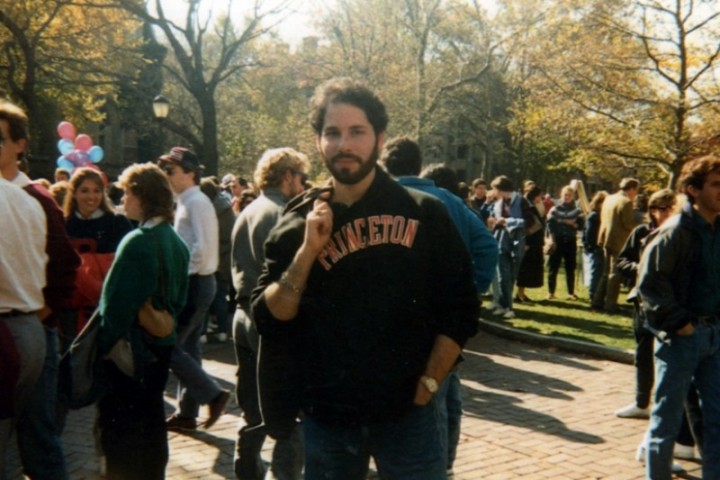 Jeffrey Wiener, a 1986 graduate of Trumbull High School, on the campus of Princeton University. Wiener died in the September 11 terrorist attacks. His high school friends have since started the Jeffrey Wiener Scholarship Fund in his honor. The scholarship helps a THS graduate every spring.