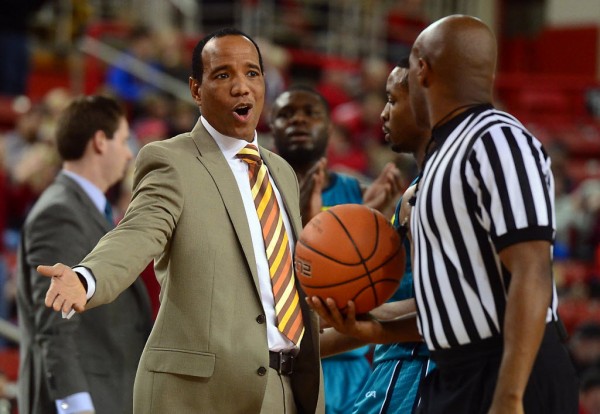 Kevin Keatts will take his team back to Louisville in 2015-2016. Photo - Todd Sumlin/Charlotte Observer