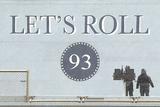The USS Somerset's hangar door bears the motto “Let’s roll,” words uttered by Flight 93 passenger Todd Beamer. Matt Rourke