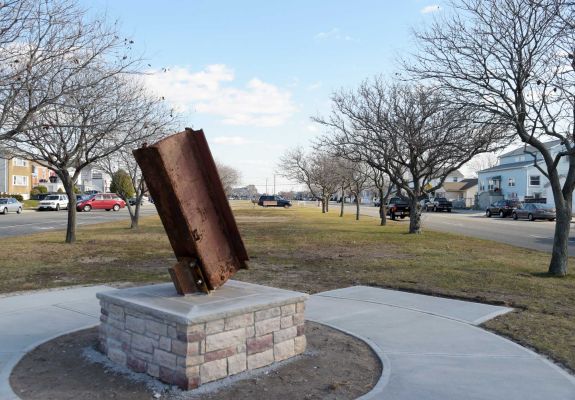 The city of Long Beach completed a new memorial created from World Trade Center 9/11 steel on Dec. 31, 2014. Photo Newsday Audrey C. Tiernan