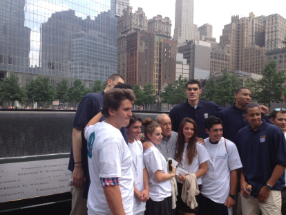 NBA draftees and September 11th families visit Memorial