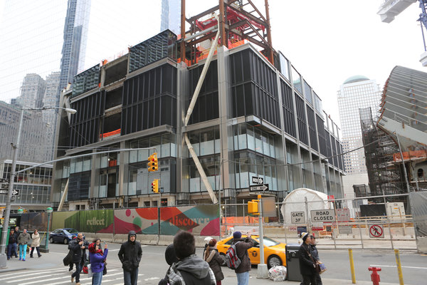 The construction site at 3 World Trade Center, a $2.3 billion tower, for which Larry A. Silverstein, a developer, is seeking funding. Chester Higgins Jr., The New York Times