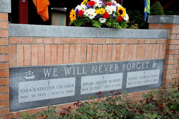 The Sons of Erin memorial, in Westfield, for Tara Creamer, Brian Murphy and Daniel Trant, Westfield residents who died in the terror attacks on September 11, 2001. (Republican File)