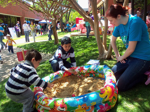 Children learn and play at the Brent Woodall Carnival