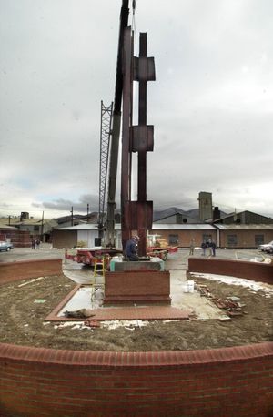 The World Trade Center steel under discussion Photo Roanoke Times