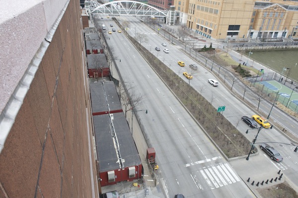 Aerial view of the trailers before they were removed. Photo by Louis Chan/courtesy of B.M.C.C.