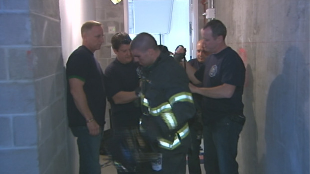 Firefighters from around the world take part in the New York City Firefighter Stair Climb on Monday, March 16. (Credit: CBS2)