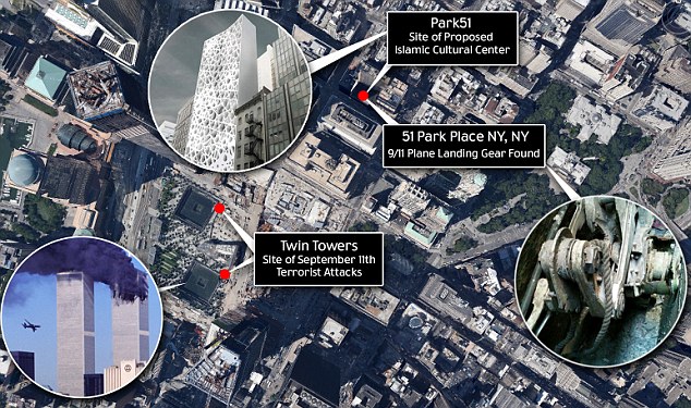 Intact: The gear found mere blocks from Ground Zero, bears a clear Boeing ID mark