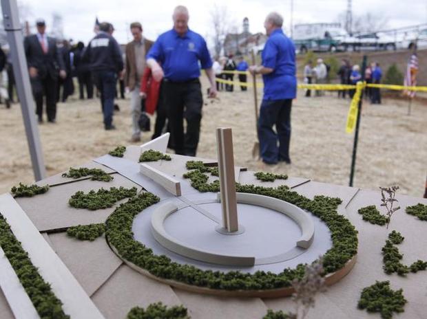 An architect's model of the new Chatham County 9/11 First Responders Memorial, Harry Lynch, photo