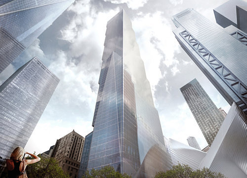 A rendering of the new 2WTC. Photo Curbed 