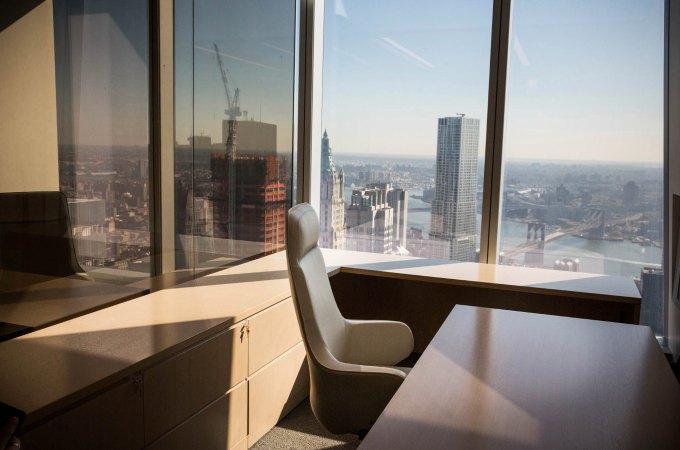 What a typical office space would look like from the 63rd floor of 1 World Trade Center. Photo: Getty Images
